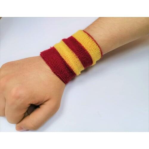 Schmilton Sportsman Wristbands Yellow Red Sweat Wristbands