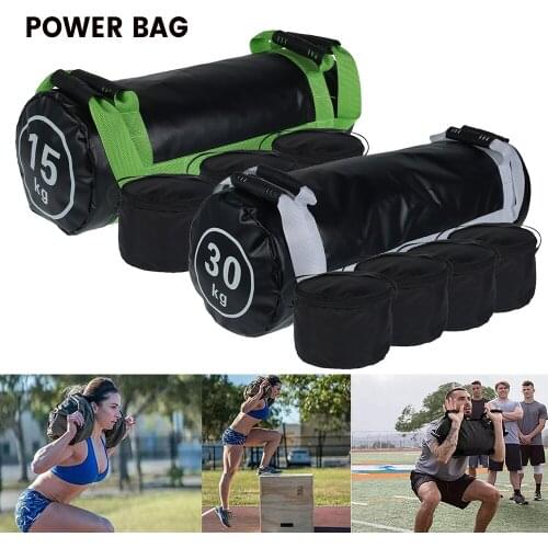 15kg Heavy Duty Weight Sand Power Bag Strength Training Fitness Exercise Cross-fits Sand Bag Body Building Gym Power Sandbag