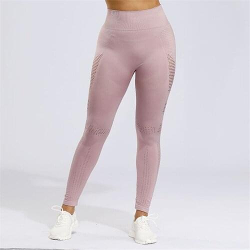 Cute Ombre Seamless Leggings Women Fitness Running Yoga Pants High Waist Leggins Scrunch Push Up Leggings Sport Gym Leggings