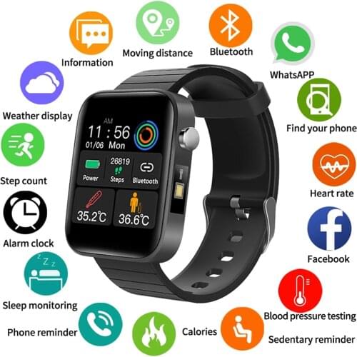 T68 Bluetooth Call Smart Watch Women Men Heart Rate Monitor Fitness Trackers Measurement Watches With Flashlight SmartWatch