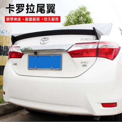 MONTFORD ABS Plastic Unpainted Primer Color Rear Trunk Boot Wing Rear Lip Spoiler For Toyota Corolla TRD Style Spoiler 2014-2017