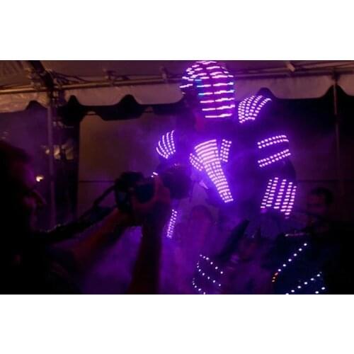 LED clothing/LED lighting/luminous/illuminated LED helmet/glowing kryoman/robot costumes/suits for your stage shows