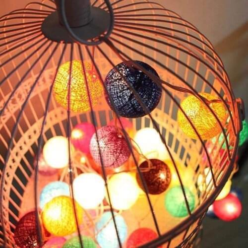 Thailand Lantern Festival lantern festival lamp string Wedding Christmas tree bedroom decorative lamp 20light ball 3m