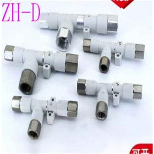 SMC Type Vacuum Generator ZH Series Plastic Single-stage Right Angle Tee with Inch Pipe Thread Without Muffler