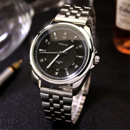 YAZOLE Mens Silver Watch