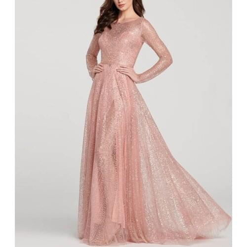 Pink Sexy Sequin Dress Party Women Sexy Bodycon Long Sleeve Maxi Dress Vestidos de Festa 2019 New Spring Summer