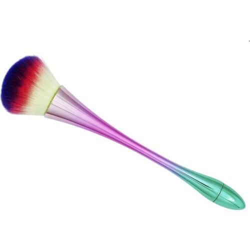 1pc Nail-Brush Colorful Clearning Tools UV/GEL Nail Tips Brush ,Dust Removal Scrub Tools,Soft Brush-Questions Brush#2Colors