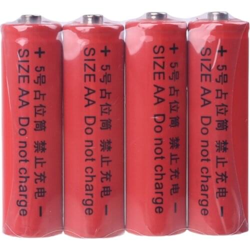 4Pcs No Power 14500 LR6 AA Dummy Fake Battery Placeholder Cylinder Conductor M5TE