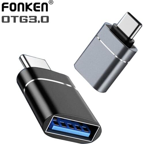 FONKEN Otg Type C To Usb Adapter Usb C 3.0 Cable Converter for Macbook USBC OTG USB flash drive Mouse to Phone USB3 Connector
