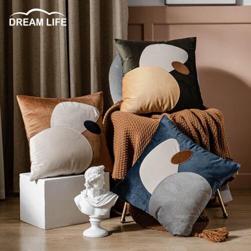 Velvet Pillow Cover Cushion Cover 45x45cm Simple Nordic Square Sofa Pillows Decor Home Pillow Case Home Decorative Green Blue