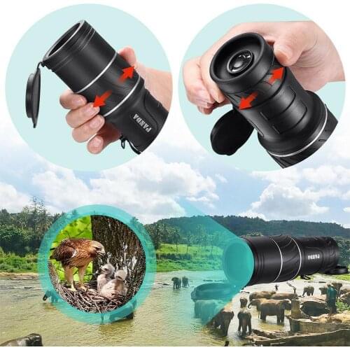 Day Night 40X60 HD Hunting Binoculars Powerful Hiking Focus Low US Telescope Level Vision Telescope Camping Night Pocket Li Y9U5