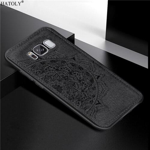 For Cover Samsung Galaxy S8 Case 3D Printed Weave Pattern Phone Case For Samsung S8 TPU Frame Cloth Fabric Cover For Samsung S8