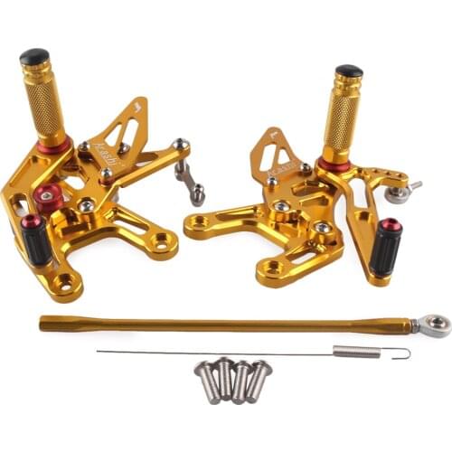 CNC Aluminum Motorcycle Adjustment Rider Rearset Foot Pegs For Kawasaki Ninja ZX10R 2015