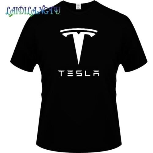 New Tesla Men T Shirts Short Sleeve Round Neck Ringer Letter Printed cotton Male Tees Casual Man t-shirt Tops many colors