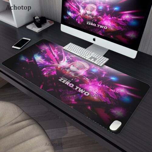 Anime Zero Two Kawaii Mouse Pad Gamer Laptop Mini Game Accessories Gamer Keyboard Carpet Pad Mousepad Gaming Desk Mat Gifts Pads