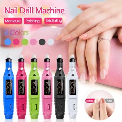 1 Set Professional Electric Nail Drill Machine Pen Manicure Machine Equipment Nail Art Pen Pedicure Nail File Nail Art TSLM2