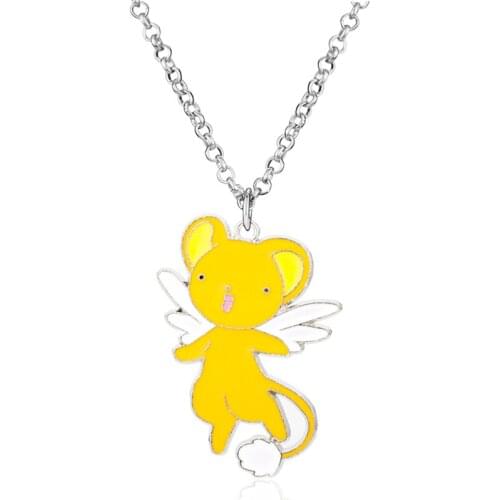 MOCHUN Card Captor Sakura Necklace Anime Cardcaptor Sakura Jewelry Figures Toy Kero Cerberus Pendant Necklace for Women Girl-30