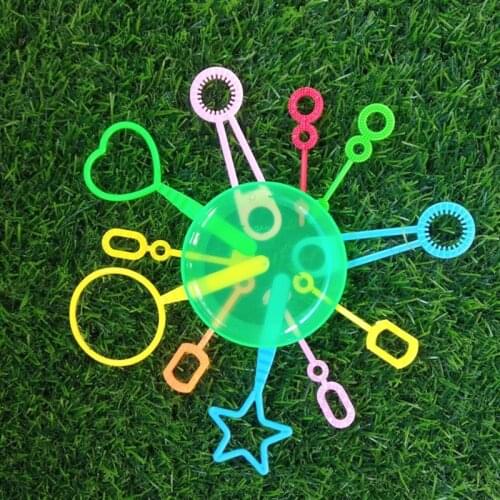 12Pcs/Set Plastic Bubble Hoop Water Blowing Bubble Soap Tools Kids Outdoor Toys