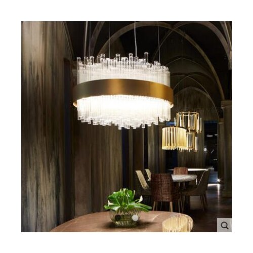 Postmodern minimalist chandelier crystal glass living room light in the bedroom luxury designer model room dining room lamps rou