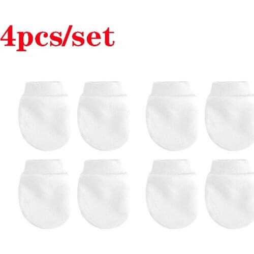 3/4 Pair/set Simple Cute Baby Knit Gloves Newborn Anti-eat Hand Anti-Grab Glove
