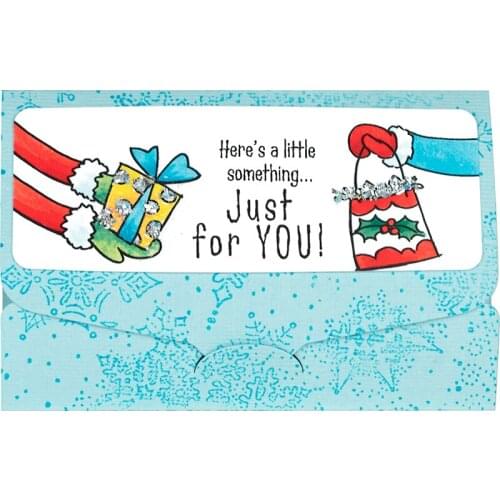 Santa Claus Giving Joy Clear Stamp New 2021 Rubber Transparent Silicone Seal for DIY Scrapbooking Photo Album Crafts Cards