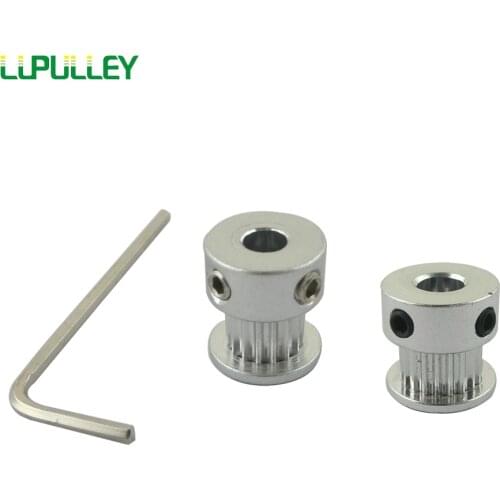 LUPULLEY GT2 Pulley 20 Teeth 16T Bore 5mm 2GT Belt Pulley Aluminium Timing Pulley Wheels Fit For Synchronous Belt 6mm Width