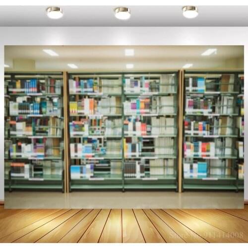 School Library Kids Portrait Photography Background Books Child Baby Portrait Photographic Backdrop for Photo Studio Photophone
