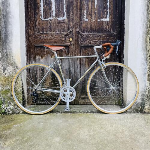 Road bike 16 speed Double V Brake Bike 51cm frame 4130 Chrome-molybdenum Steel sliver road bicycle Completed Vintage bike 700C