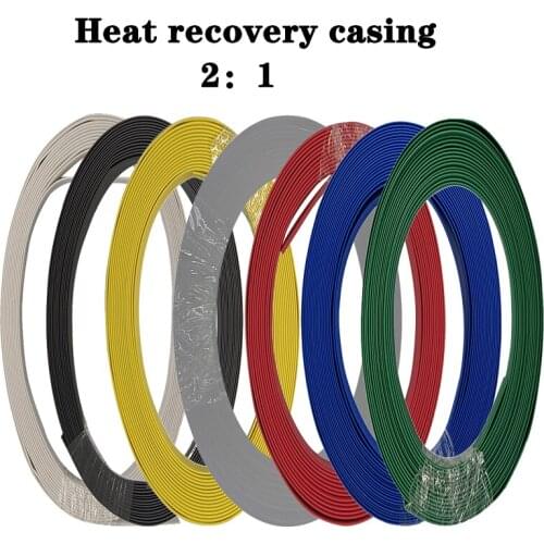 5m 2:1 heat shrinkable tube insulated wire and cable protective sleeve 123456789mm yellow red green blue white clear Black Color