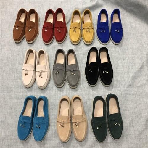 Fashion Tassel Men Women Loafers British Style Nubuck Leather Flats Slip On Party Wedding Dress Shoes Large Size 34-46