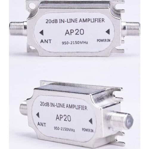 AP20 Satellite 20dB In-line 950-2150MHZ Signal Booster For Antenna Cable Run Channel Strength