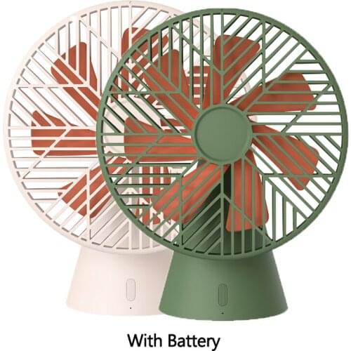 Xiaomi New Sothing Desktop Fan Rainforest Version Mini Fan Rechargeable Handheld Removable Super Wind Silent Fan Cooler For Home
