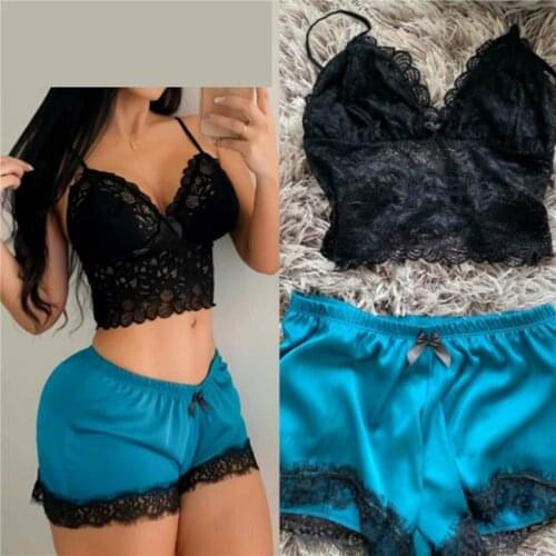 Women Sexy Lingerie Set Sleepwear Sexy Temptation Babydoll New Cami Top +Shorts For Female WomenS Pajama Sets 2021