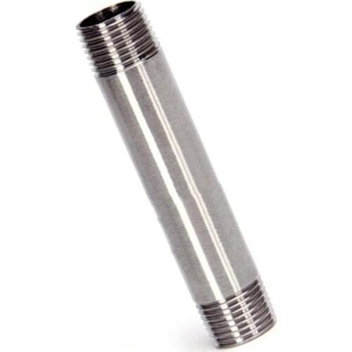 1/8" 1/4" 3/8" 1/2" 3/4" 1" BSP Male Thread Long Nipple 304 Stainless Steel Pipe Fitting Connector Adapter Length 300mm