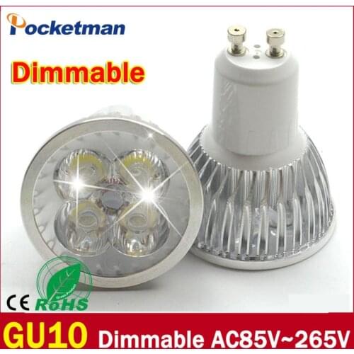 1pcs Super Bright 3W 4W 5W GU10 LED Bulbs Light 110V 220V Dimmable Led Spotlights Warm/Cool White GU 10 base LED downlight