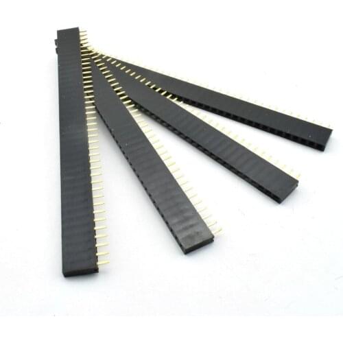 100pcs 2.54mm Single Row Female 1x40P PCB socket Board Pin Header Connector Strip Pin Header 40 Pin For Arduino