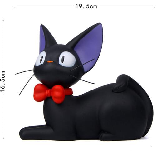 Anime Kikis Delivery Service Black Cat JiJi Plush Doll PP Cotton Stuffed Animals Kids Toys 28CM High