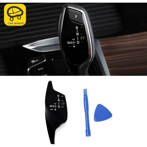 CarManGo Car Accessories Gear Panel Media Knob Protector Film Trim Sticker Cover Frame Decoration for BMW 5 Series G30 2017-2021