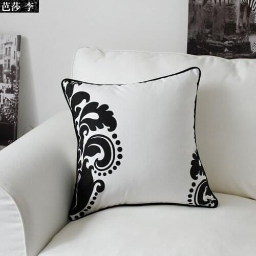 Black White Pillow cover / Floral cushon cover / pillow cushion covers car office pillows home decorative Sofa cushions