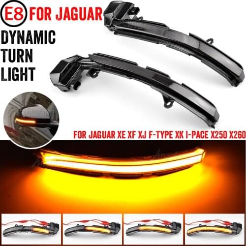 Dynamic Blinker Turn Signal for Jaguar XE XF XJ F-TYPE XK XKR I-PACE X250 X260 Mirror LED Light Arrow