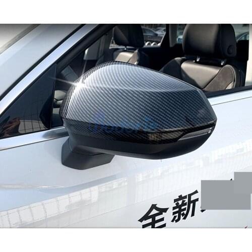 Side Door Mirror Carbon Fiber Look Rear View Rearview Caps Trim Car Covers Overlays Styling For AUDI Q3 2019 Car Accessories