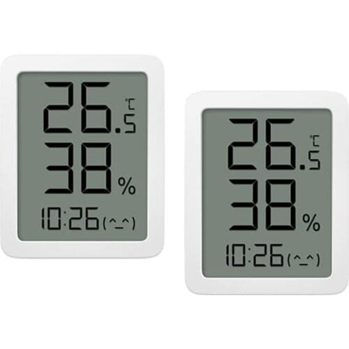 Indoor 2Pack Thermometer Digital Hygrometer HD Large Screen Humidity Gauge High Precision Temperature Sensor Record