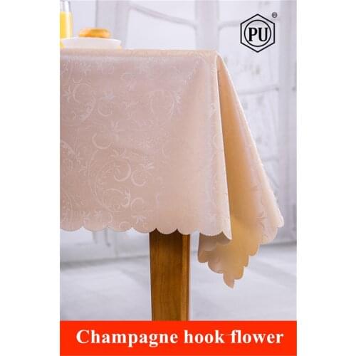 Checked Rectangular Round Table Cloth New Luxury Waterproof Anti-Hot Oil Table Cloth Jacquard Printed Flower Tablecloth Pattern