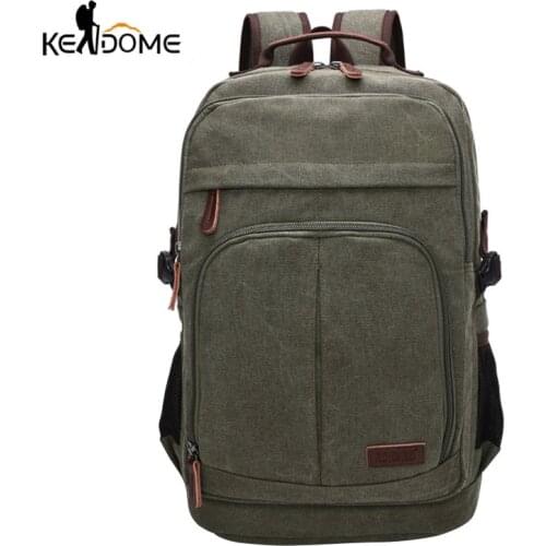 Multifunctional Large Capacity Retro Canvas Bag Student Leisure Computer Backpack Outdoor Travel Backpack X696D