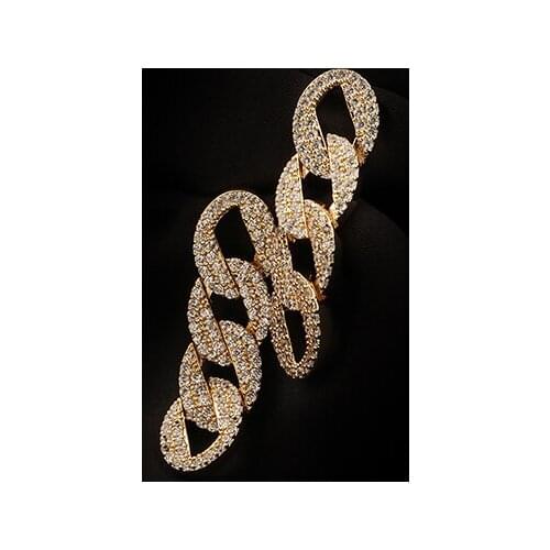 Fashion New Personality Irregular Metal Hoop Earrings Ladies Exaggerated Atmosphere Popular Temperament Jewelry Accessories