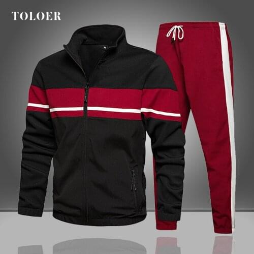 2021 Autumn Winter Mens Set Long Sleeve Jacket and Pants Two Pieces Set Casual Men Tracksuit Sports Set Fashion Outfit Euro Size