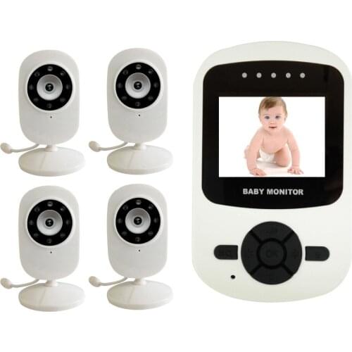 New Arrival Wireless 2.4GHz Baby Monitor kits,2.4"Screen HD Camera Night Vision 4Cameras+1Monitor