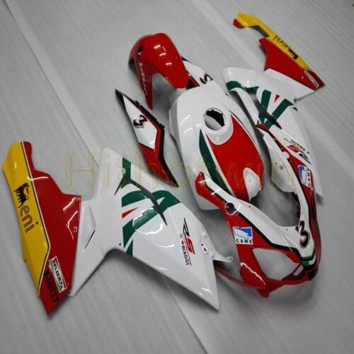 Full fairing kits for RSV125RR 2006 2007 2008 2009 2010 2011 ABS fairing Free Bolts Custom red white Motorcycle cowl