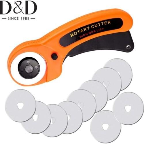 45mm Rotary Cutter with 5 Sharp Replacement Blades Rotary Fabric Cutter Set Sewing Cutting Tool for Quilting Sewing Tools