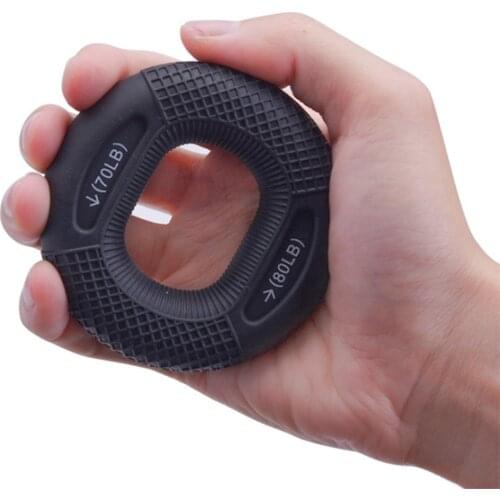 Silicone Adjustable Hand Grip 20-80LB Gripping Ring Finger Forearm Trainer Carpal Expander Muscle Workout Exercise Gym Fitness